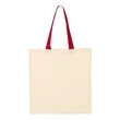 Q-Tees Economical Tote with Contrast-Color Handles