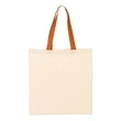 Q-Tees Economical Tote with Contrast-Color Handles