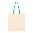 Q-Tees Economical Tote with Contrast-Color Handles