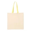 Q-Tees Economical Tote with Contrast-Color Handles