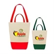 NATURAL BAG WITH COLOR TOP AND BOTTOM