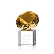 Gemstone Award on Cube - Amber
