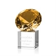 Gemstone Award on Cube - Amber
