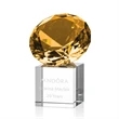 Gemstone Award on Cube - Amber