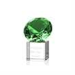 Gemstone Award on Cube - Emerald