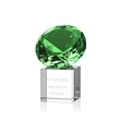 Gemstone Award on Cube - Emerald