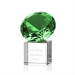 Gemstone Award on Cube - Emerald