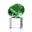 Gemstone Award on Cube - Emerald