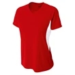 Ladies' Color Block Performance V-Neck T-Shirt