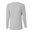 Ladies' Birds-Eye Mesh Long Sleeve V-Neck T-Shirt
