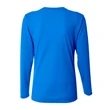 Ladies' Birds-Eye Mesh Long Sleeve V-Neck T-Shirt