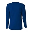Ladies' Birds-Eye Mesh Long Sleeve V-Neck T-Shirt