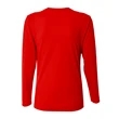Ladies' Birds-Eye Mesh Long Sleeve V-Neck T-Shirt