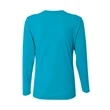 Ladies' Birds-Eye Mesh Long Sleeve V-Neck T-Shirt