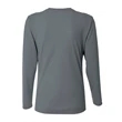 Ladies' Birds-Eye Mesh Long Sleeve V-Neck T-Shirt