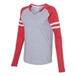 LAT Women's Fine Jersey Mash Up Long Sleeve T-Shirt