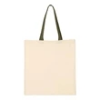 Q-Tees Economical Tote with Contrast-Color Handles