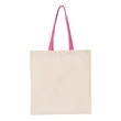 Q-Tees Economical Tote with Contrast-Color Handles