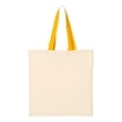 Q-Tees Economical Tote with Contrast-Color Handles