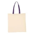 Q-Tees Economical Tote with Contrast-Color Handles