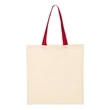 Q-Tees Economical Tote with Contrast-Color Handles