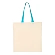 Q-Tees Economical Tote with Contrast-Color Handles