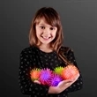 Soft Assorted Light Up Puffer Balls With  Printed Card - Blue