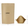 Kraft Stand Up Pouch 5.9 ''x 9.1''+ 1.6'' inches Zip Lock