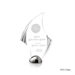 Flourish Hemisphere Award - Laser Engraved