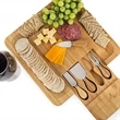 Cheese Board and Knife Set, Bamboo Charcuterie Platter
