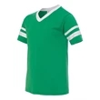 Augusta Sportswear Youth V-Neck Jersey with Striped Sleeves
