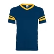 Augusta Sportswear Youth V-Neck Jersey with Striped Sleeves