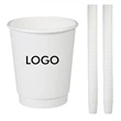 8oz Printed Custom Double Layer Paper Cups For Hot Drinks