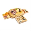 Cheese Board and Knife Set Wood Charcuterie Platter for Wine