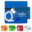 Mobile Tech Accessory Kit in Translucent Zipper Pouch