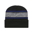 CAP AMERICA USA-Made Variegated Striped Cuffed Beanie