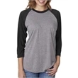 Unisex Triblend 3/4-Sleeve Raglan