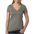 Ladies' CVC Deep V-Neck T-Shirt