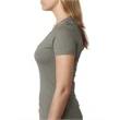 Ladies' CVC Deep V-Neck T-Shirt