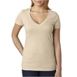 Ladies' CVC Deep V-Neck T-Shirt