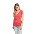 Ladies' CVC Deep V-Neck T-Shirt