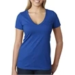 Ladies' CVC Deep V-Neck T-Shirt