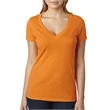 Ladies' CVC Deep V-Neck T-Shirt