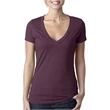 Ladies' CVC Deep V-Neck T-Shirt