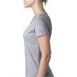 Ladies' CVC Deep V-Neck T-Shirt