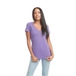 Ladies' CVC Deep V-Neck T-Shirt