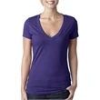 Ladies' CVC Deep V-Neck T-Shirt