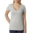 Ladies' CVC Deep V-Neck T-Shirt