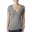 Ladies' CVC Deep V-Neck T-Shirt