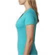 Ladies' CVC Deep V-Neck T-Shirt